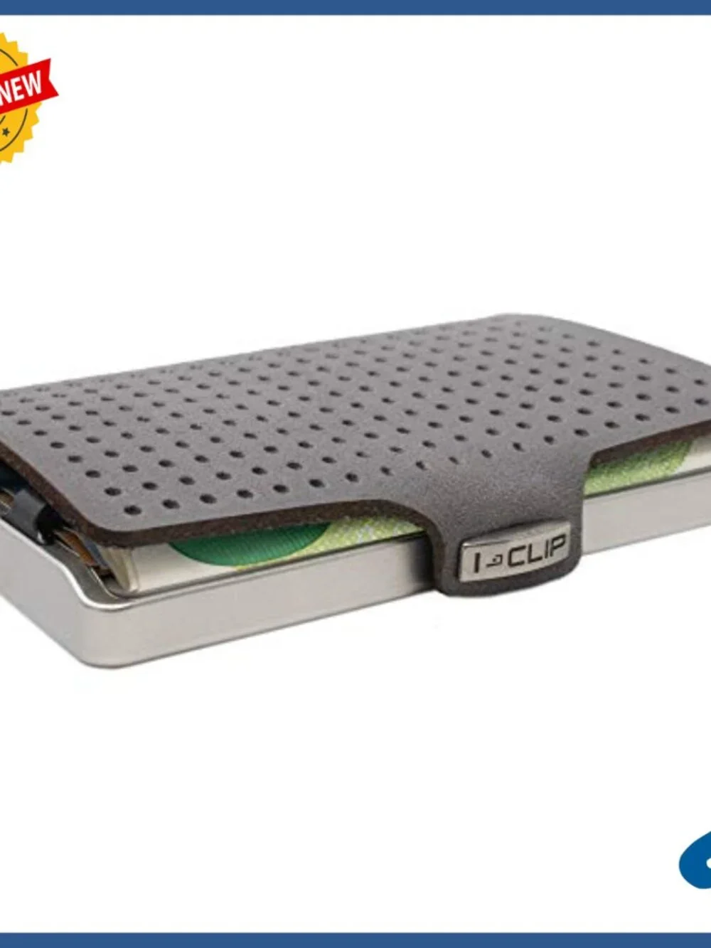 Slim Stainless Steel Wallet with Money Clip, Holds 10 Cards